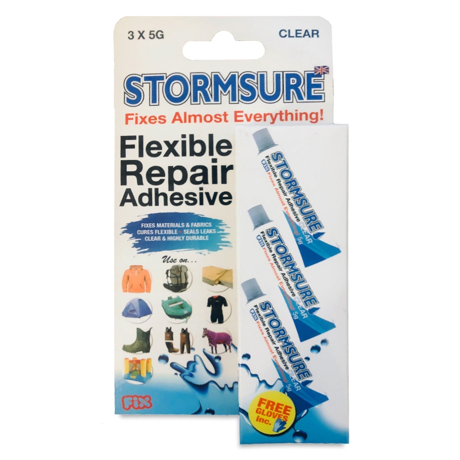Stormsure Clear Flexible Repair Adhesive 5g (3-Pack)
