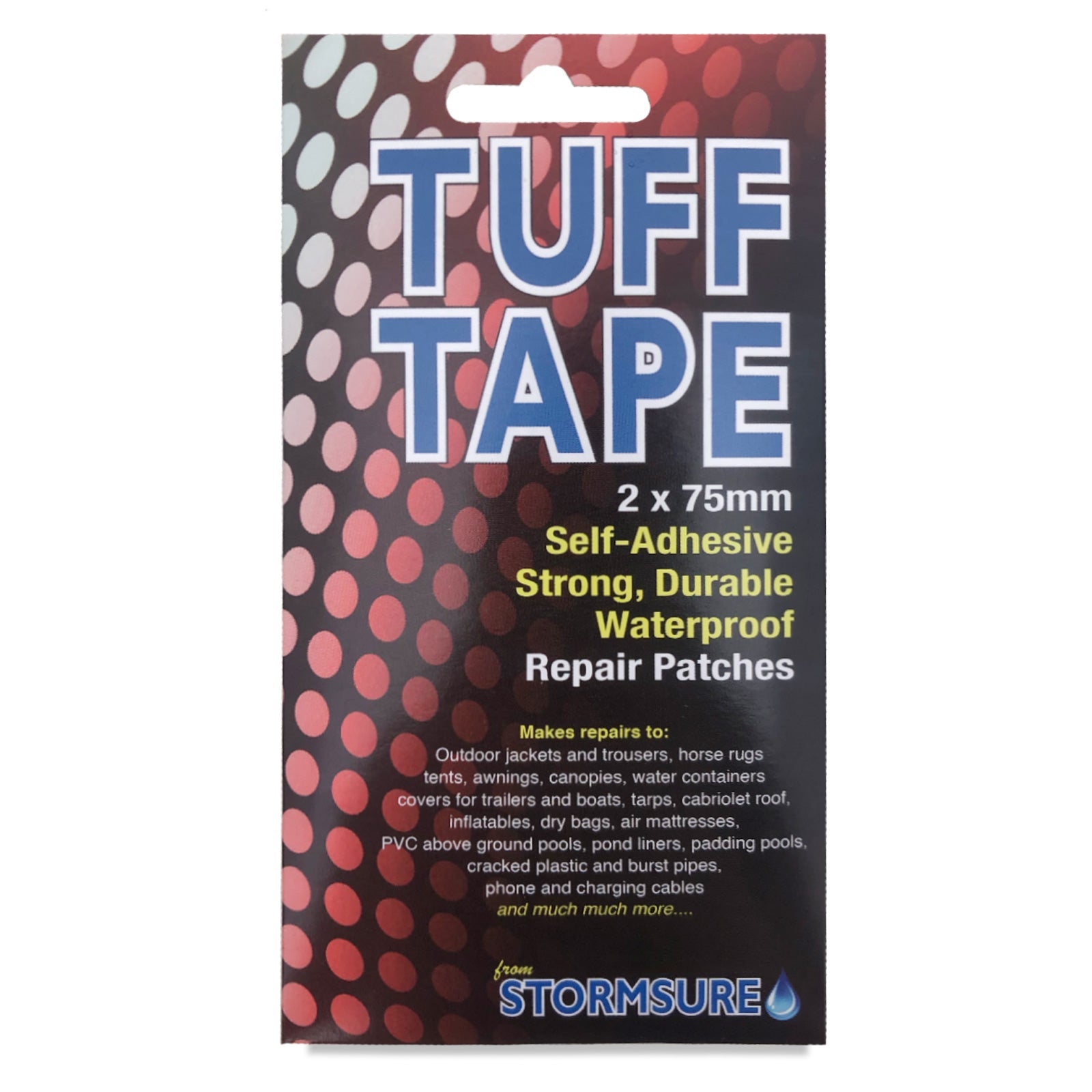 TUFF Tape Waterproof Repair Patches 75mm (2-Pack)
