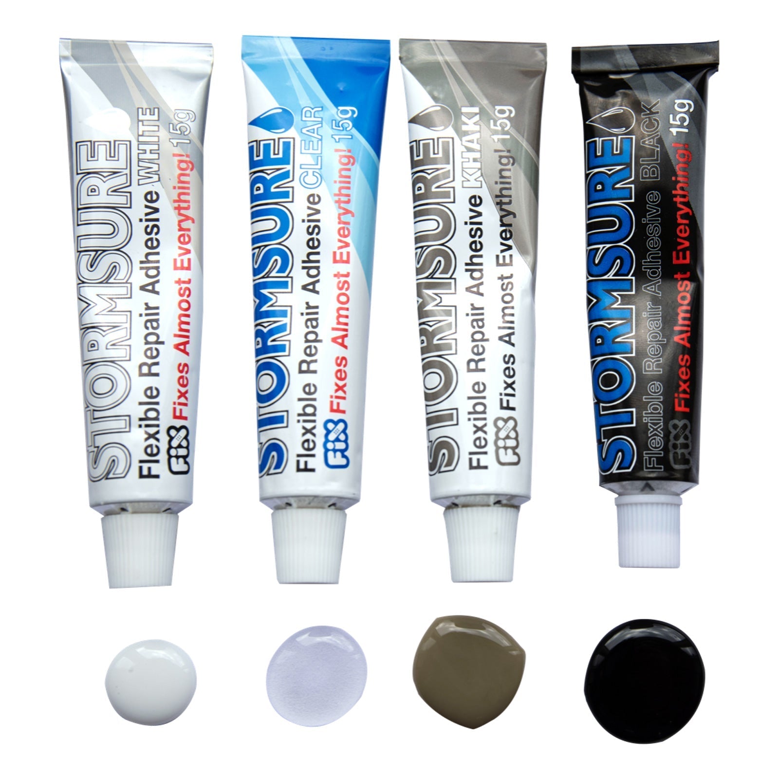 Stormsure Mix & Match Flexible Repair Adhesive (Pack of 4 Colours)