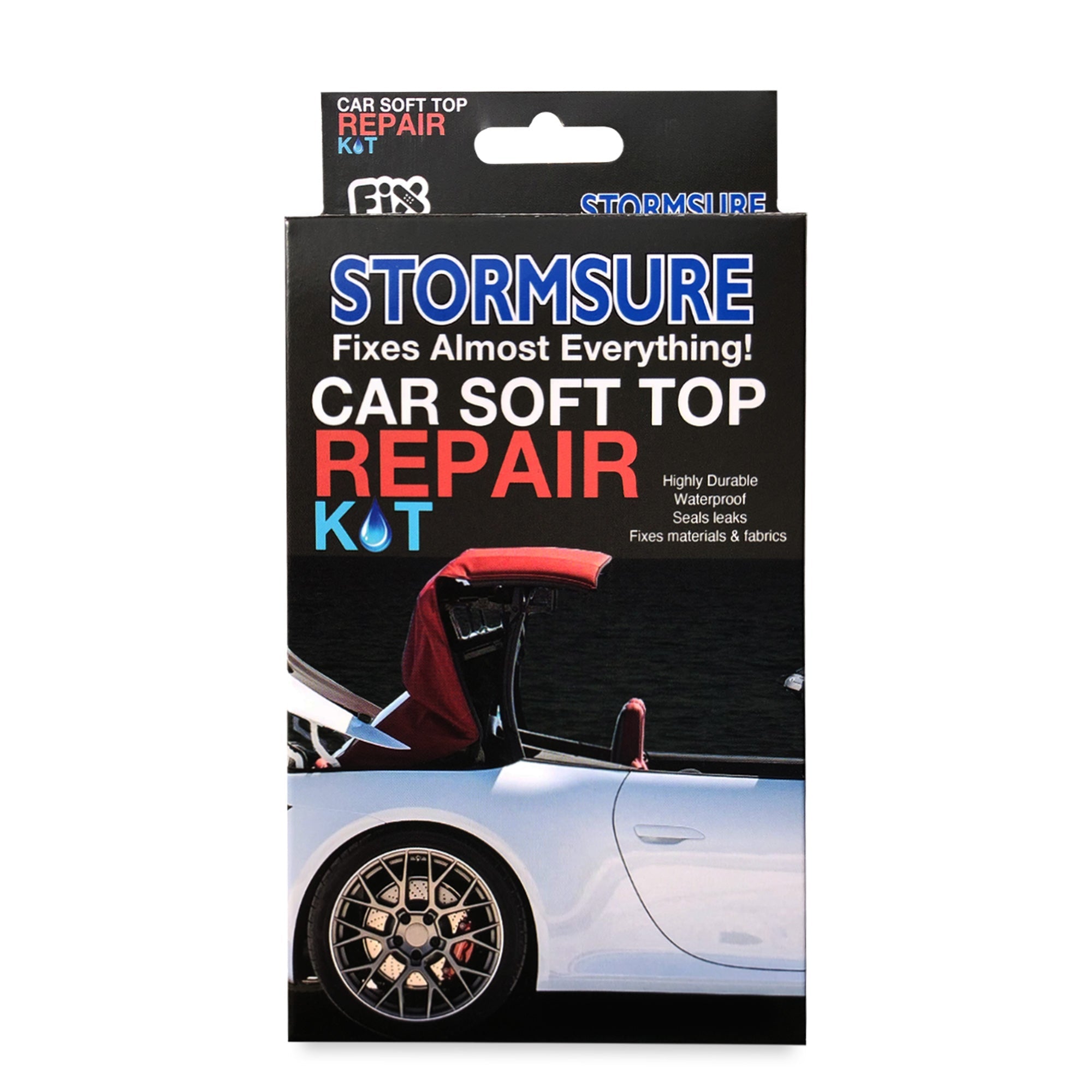 Stormsure Car Convertible Soft Roof Top Repair Kit Black